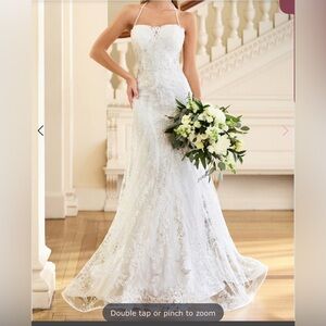 Mon Cheri White Lace Wedding Dress